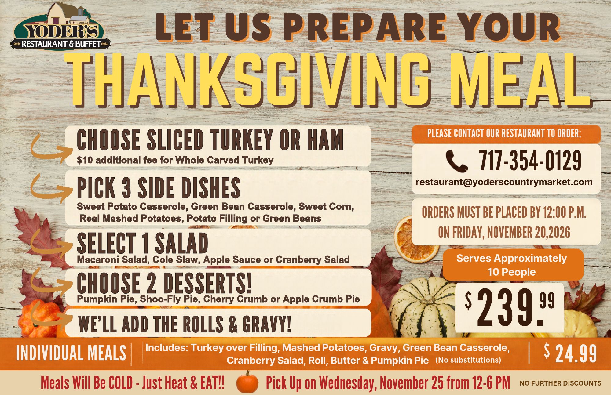 THANKSGIVING MEAL 2026